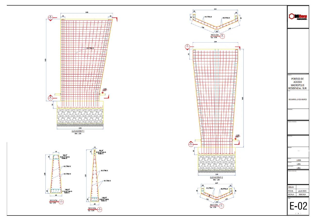 Diseño de Estructuras de Portico Entrevalles